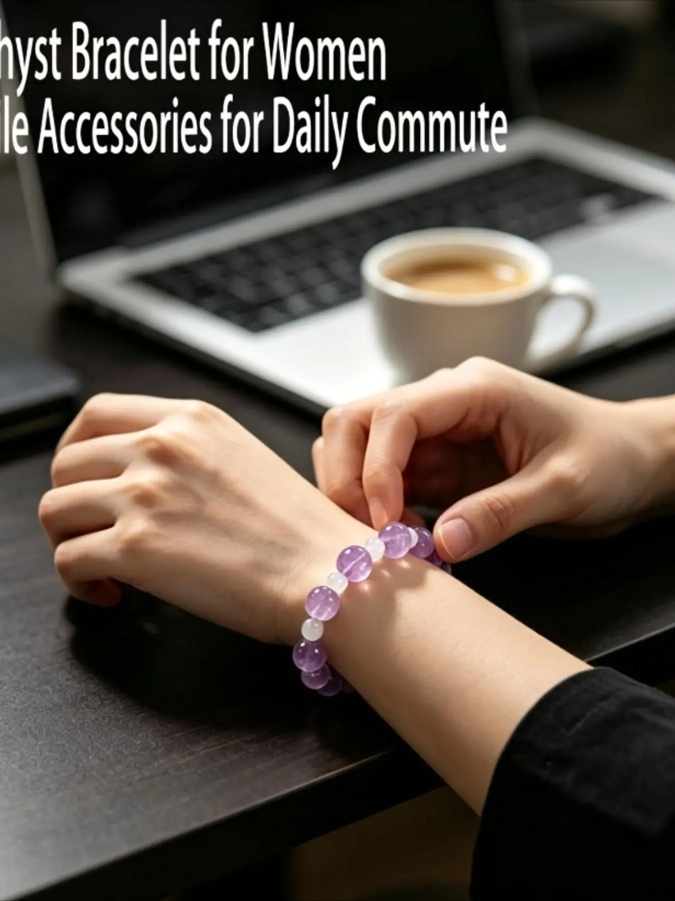 Amethyst Bracelet for Women. The round beads are finely polished to deliver a smooth and skin-friendly touch. The high-elastic cord is sturdy and durable, fitting most women's wrist sizes. It exudes a gentle and elegant charm when worn alone.