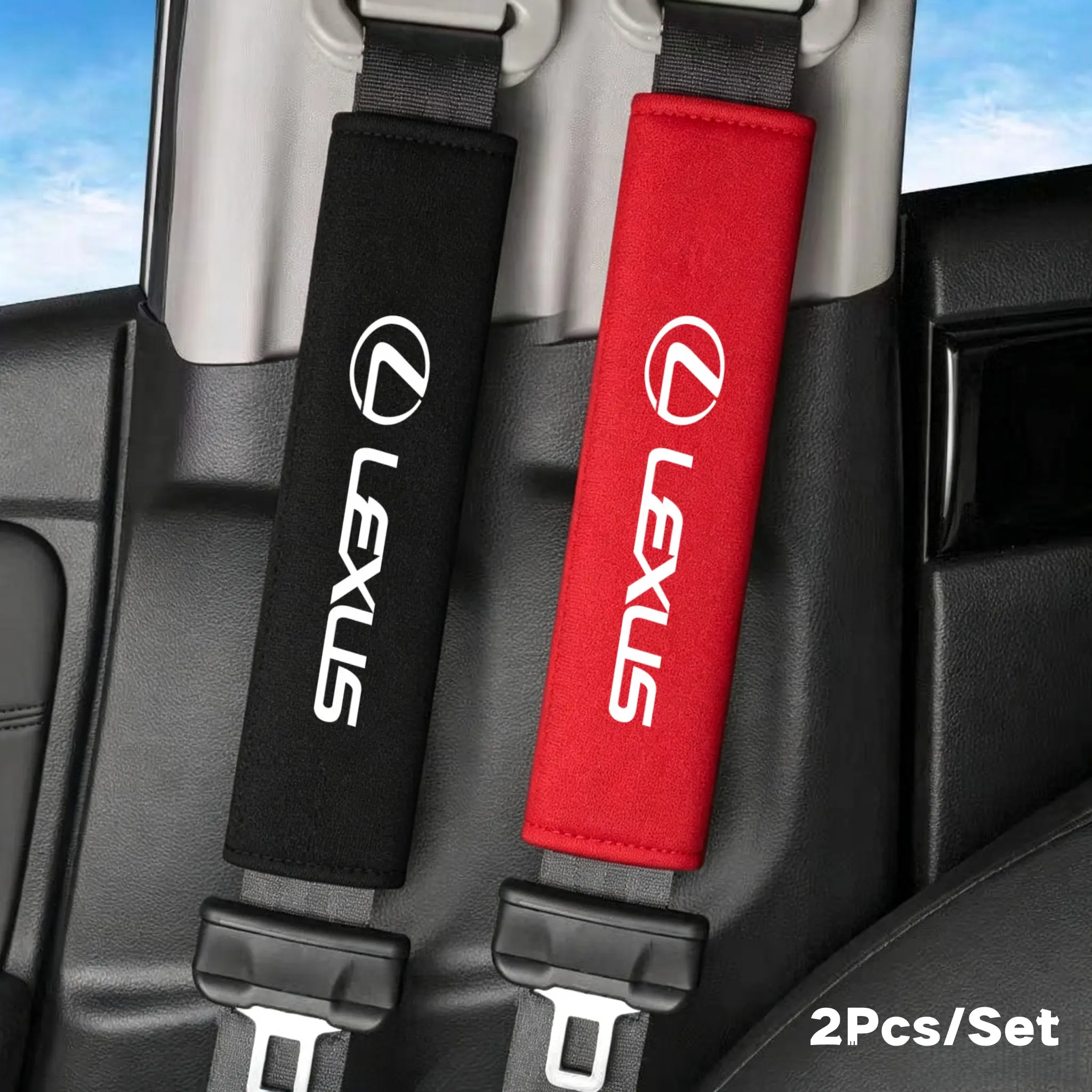 2pcs Car Seat Belt Cover Shoulder Protection Pad, Universal Fit for Lexus Models, Interior Accessories for Enhanced Comfort, Auto Accessories Interior