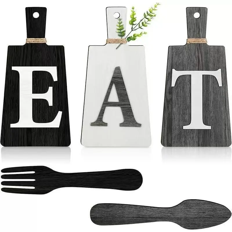 Sunflower Kitchen Decor Set, Wooden Cutting Board, Hanging Artwork, Rustic Finish, Perfect for Kitchen, Living Room, Restaurant, Hotel