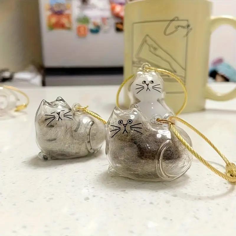 Personalized Pet Fur Keepsake Necklace Custom Memorial Locket with Real Pet Hair Paw Print Charm for Cats Dogs Pet Lovers Gift