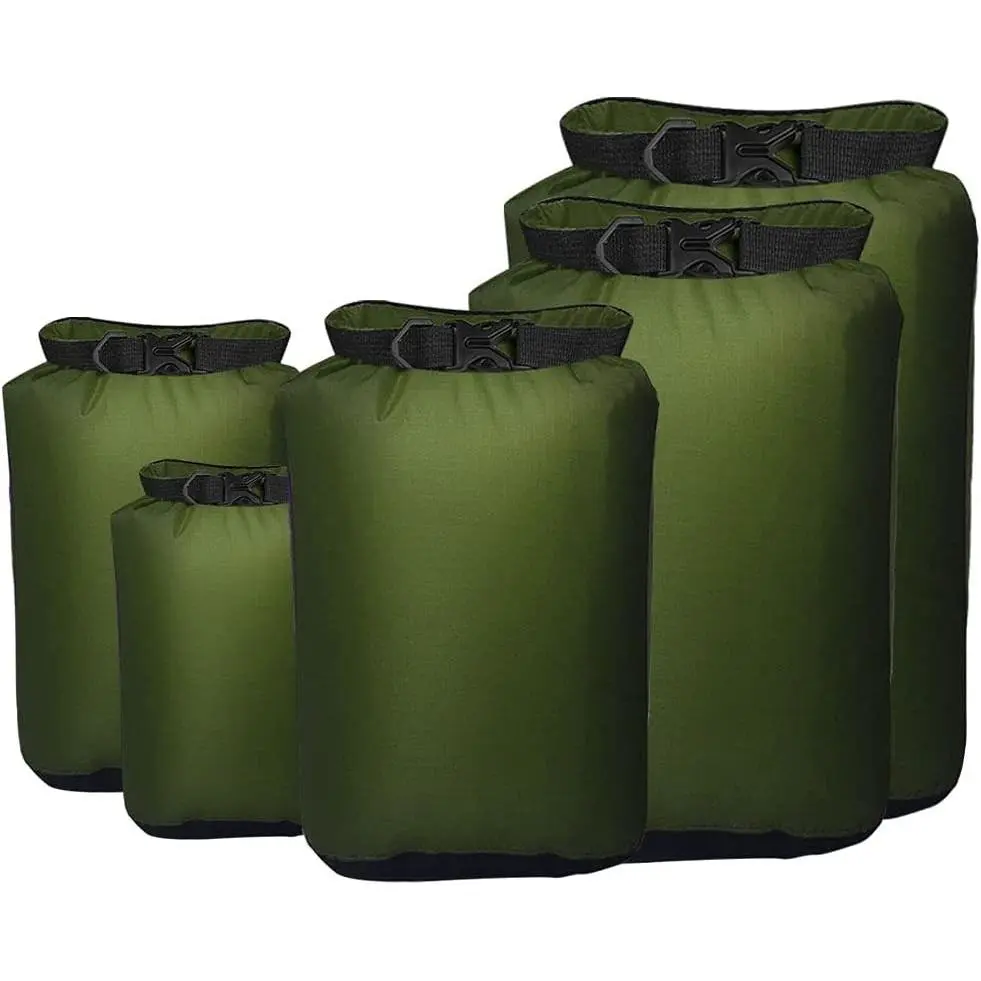 5 Pack Waterproof Dry Sacks, Lightweight Outdoor Dry Bags 20L/12L/10L/6L/3.5L Ultimate Dry Bags for Kayaking Camping Rafting Boating