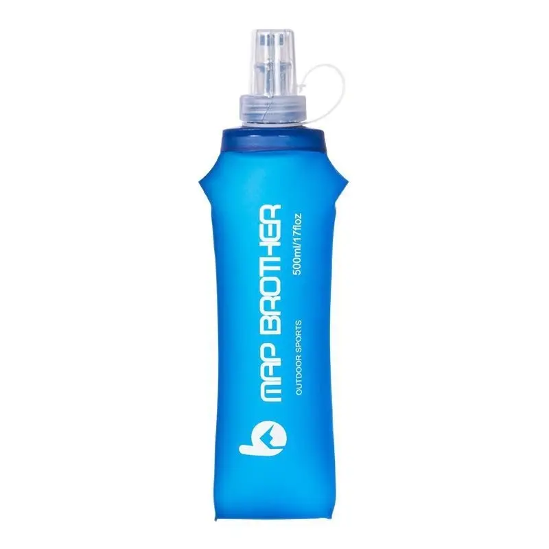 Collapsible Soft Hydration Flask, 250ML 500ML BPA-Free Tpu Water Bottle, Leak-Proof Bite Valve, Foldable for Sports & Hiking