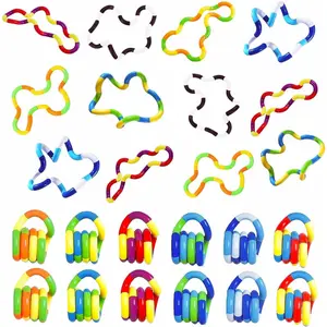 24PCS Quiet Twisty Fidget Toys – Squeeze, Twist, and Spin – Multicolored Sensory Toys for Kids and Adults, Stress Relief Toys & Educational Tools for Classroom,Alternative Gifts (Random Color)fidget toys