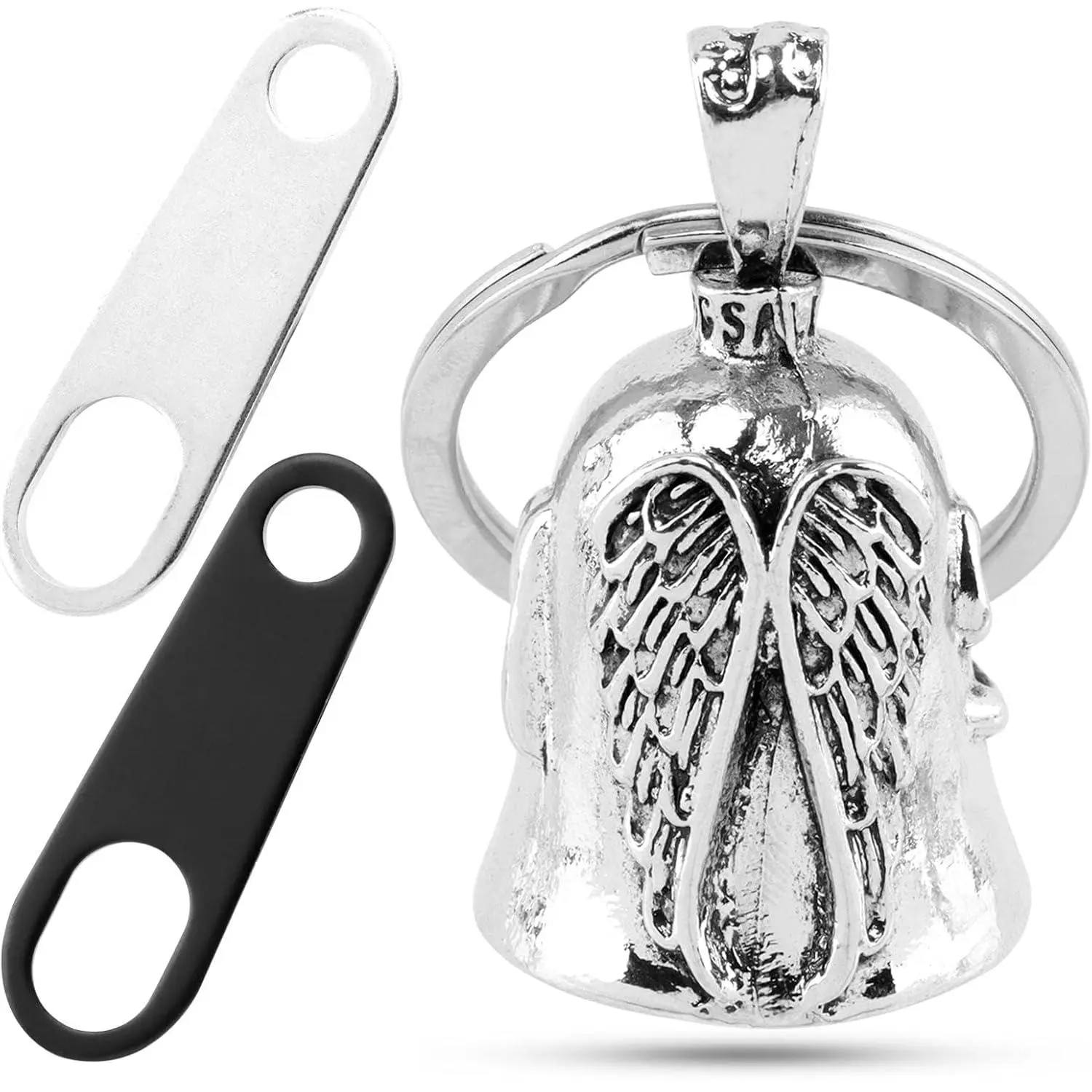 Motorcycle Bells for Bikers Guardians Angel Gremlin Bells, Good Luck Bells & Keyring Drive Safe Pendant