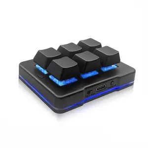 MK623pro Wired 2.4G BT PCsensor  USB 6-Key Mini Mechanical Keyboard Gaming Macro Programming One Key Password Rubber