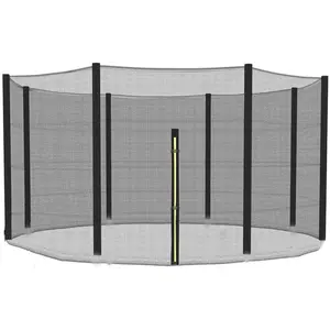 Trampoline 10FT 12FT 14FT  Safety Enclousure Net for 6/8 Straight Poles Round Frame Trampolines (Net Only)
