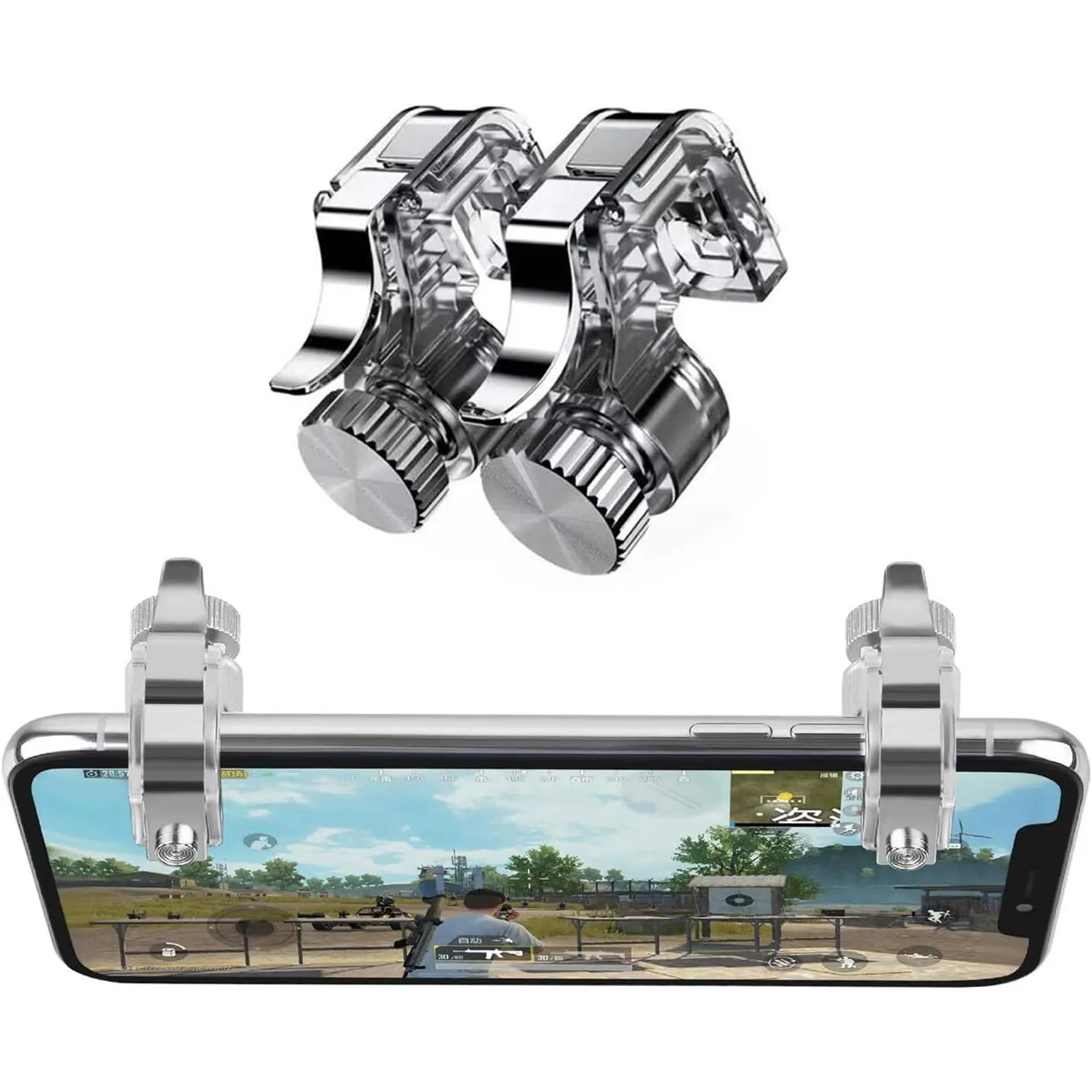 for Mobile  Controllers, Phone Triggers for Mobile Phone,  Controller Joysticks Aim & Fire Trigger  for Rules of  (1 Pair Mobile Triggers)