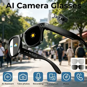 2026 Smart Glasses with 8mp Camera, WiFi Bluetooth-compatible, Ip67 Waterproof, Ai Translation, Noise Reduction, UV Protection, Color-Changing Lenses