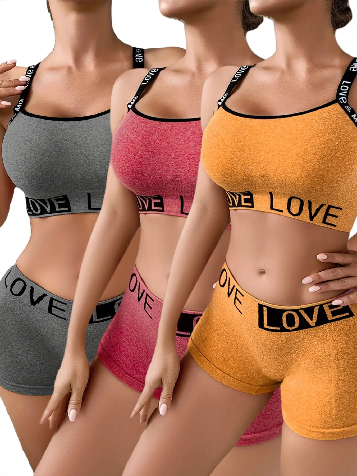 3PCS Women's Underwear Set Includes  New Bra Top and Pants Seamless Casual Comfort Daily Wear, Soft and Breathable Ladies Lingerie Pack Everyday