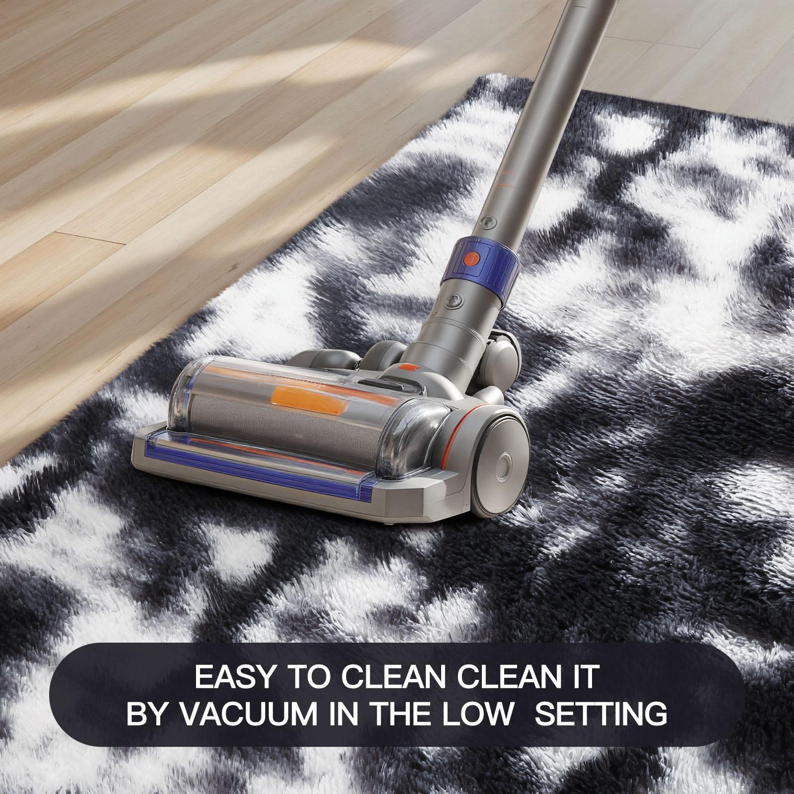 FAMVAL Large Size Plush Rugs Big Fluffy Area Rug Non-slip Soft Shaggy Carpet Mats for Livingroom Bedroom Nursery Home Decor B/W/G mix Christmas gifts