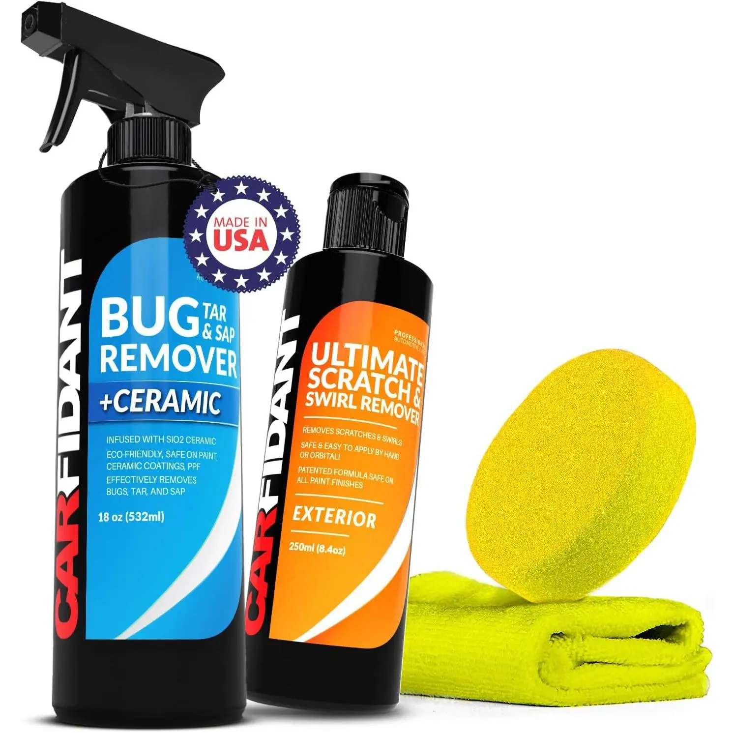 Car Paint Scratch & Swirl Remover, Tar Remover Ultimate Set for Exterior Surface Repair, Automotive Paint Care Solution, Removes Scratches