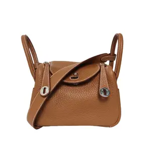 Pre-owned HERMÈS HERMES Lindy Mini II Gold(37) Clemence P255028500