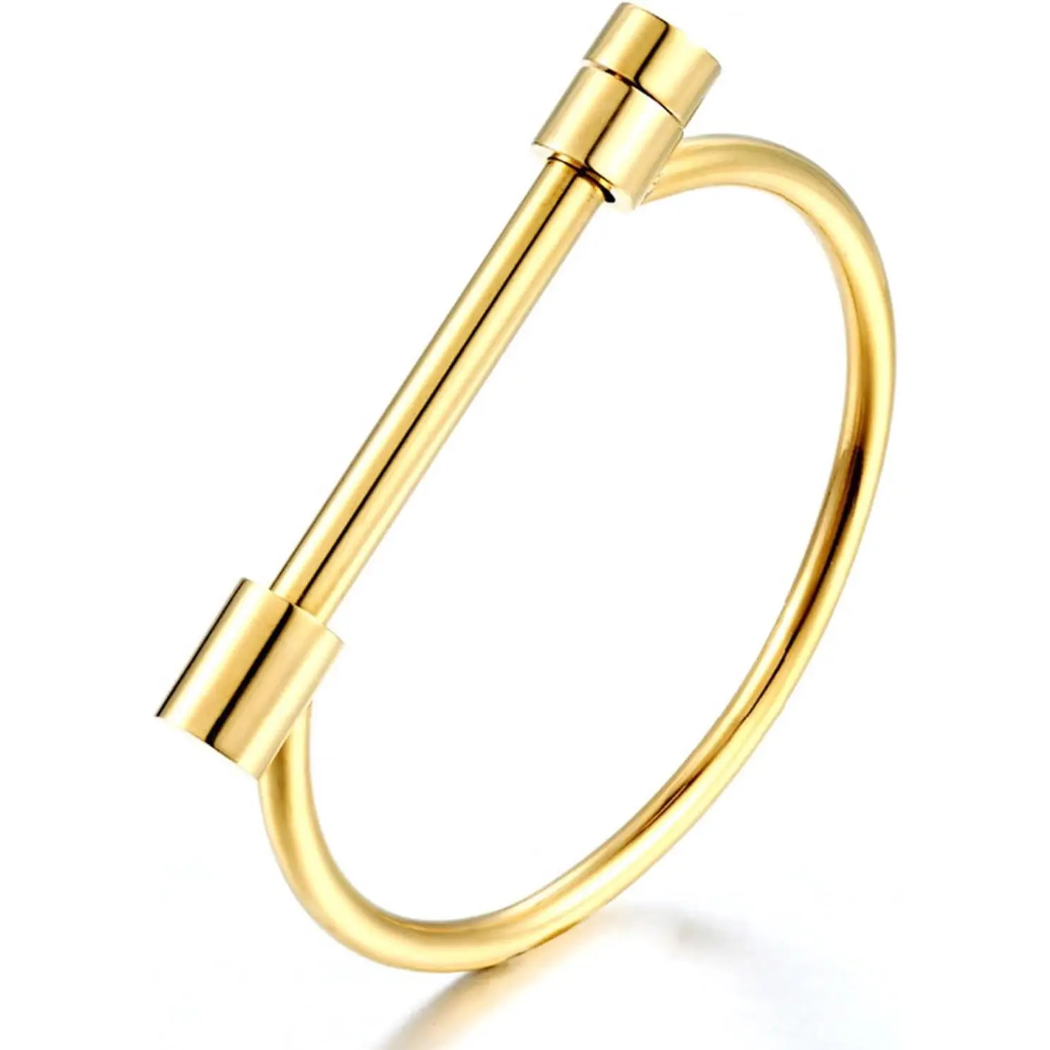 Screw Bracelet for Women Men Stylish Titanium Steel D Shape Bar Screw and Shackle Cuff Bangle BraceletLove Screwball Bar Bracelets in Unisex Design