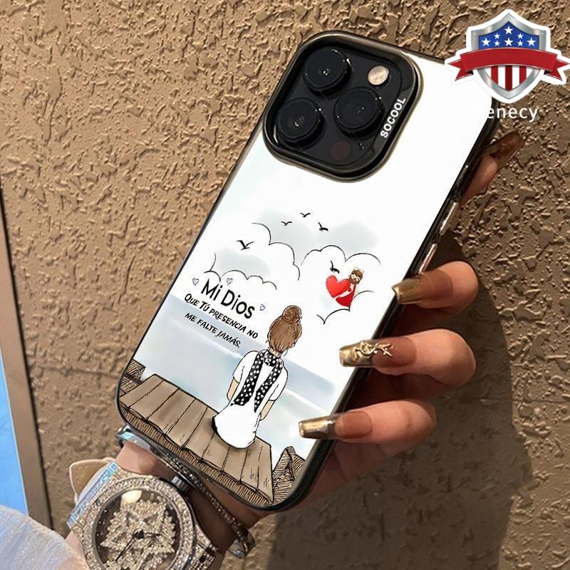 Heavenly Hope Pattern Phone Case for iPhone 17 16 Pro Max 15 Plus 14 13 12 11  Air XR XS Shockproof Non Slip Military-Grade Protective slim Cover Cellphone Casing