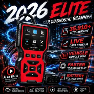 V519 Professional Obd2 Scanner, Car Engine Diagnostics, Check Engine Light Reader, Fault Code Reading & Clearing, Battery Voltage Test