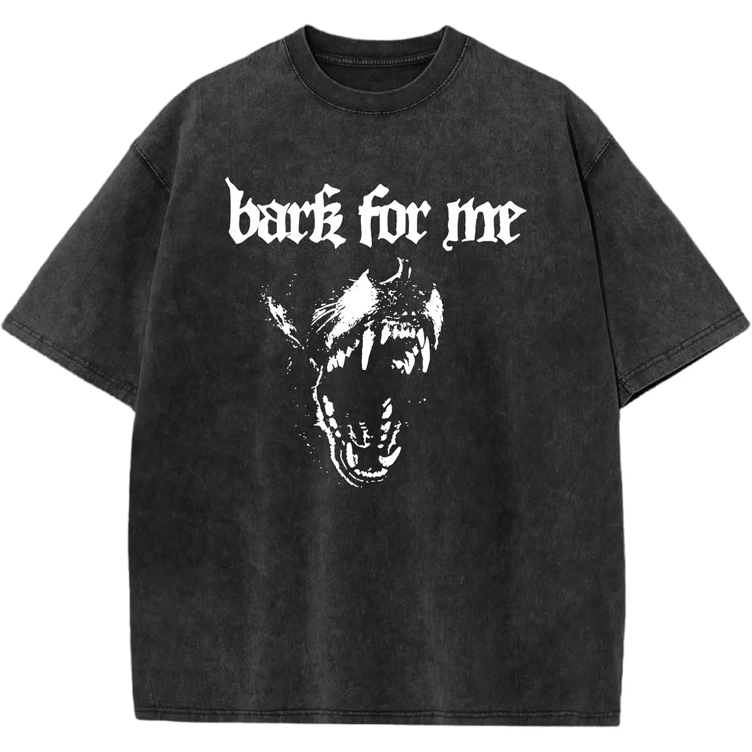 Goth Grunge Shirts for Women Gothic Bark for Me Punk Streetwear Shirt Y2k Graphic Tees Oversized Acid Wash Tshirt