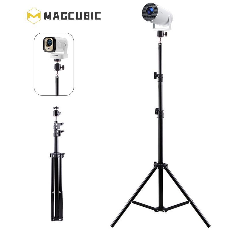 Portable Projector Stand, Desktop Retractable Telescopic Projector Stand and Floor Tripod, Adjustable Mount Bracket for Home and Office, Audio and Video Accessory