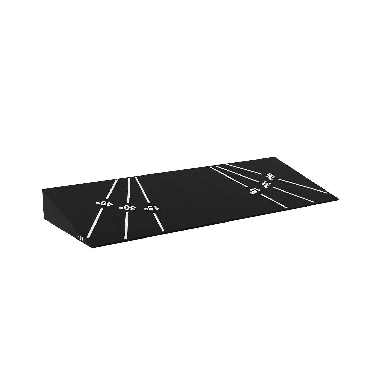 Squat Wedge Block 15° Heel Elevated Slant Board for Squats, Knees over Toes & Weightlifting, Non-Slip One-Piece Design, 1000lb Capacity for Home Gym, Black