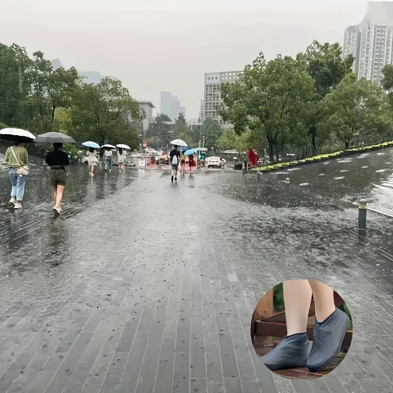 1 Pair Unisex Waterproof Non-Disposable Elastic Shoe Covers For Rainy And Damp Environments