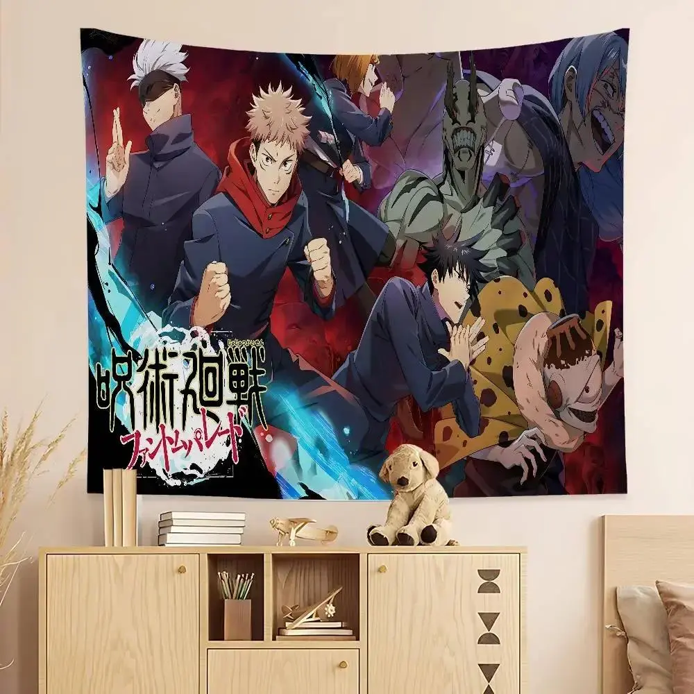 Anime Jujutsu Kaisen Colorful Tapestry Wall Hanging Bohemian Wall Tapestries Mandala Wall Hanging Sheets