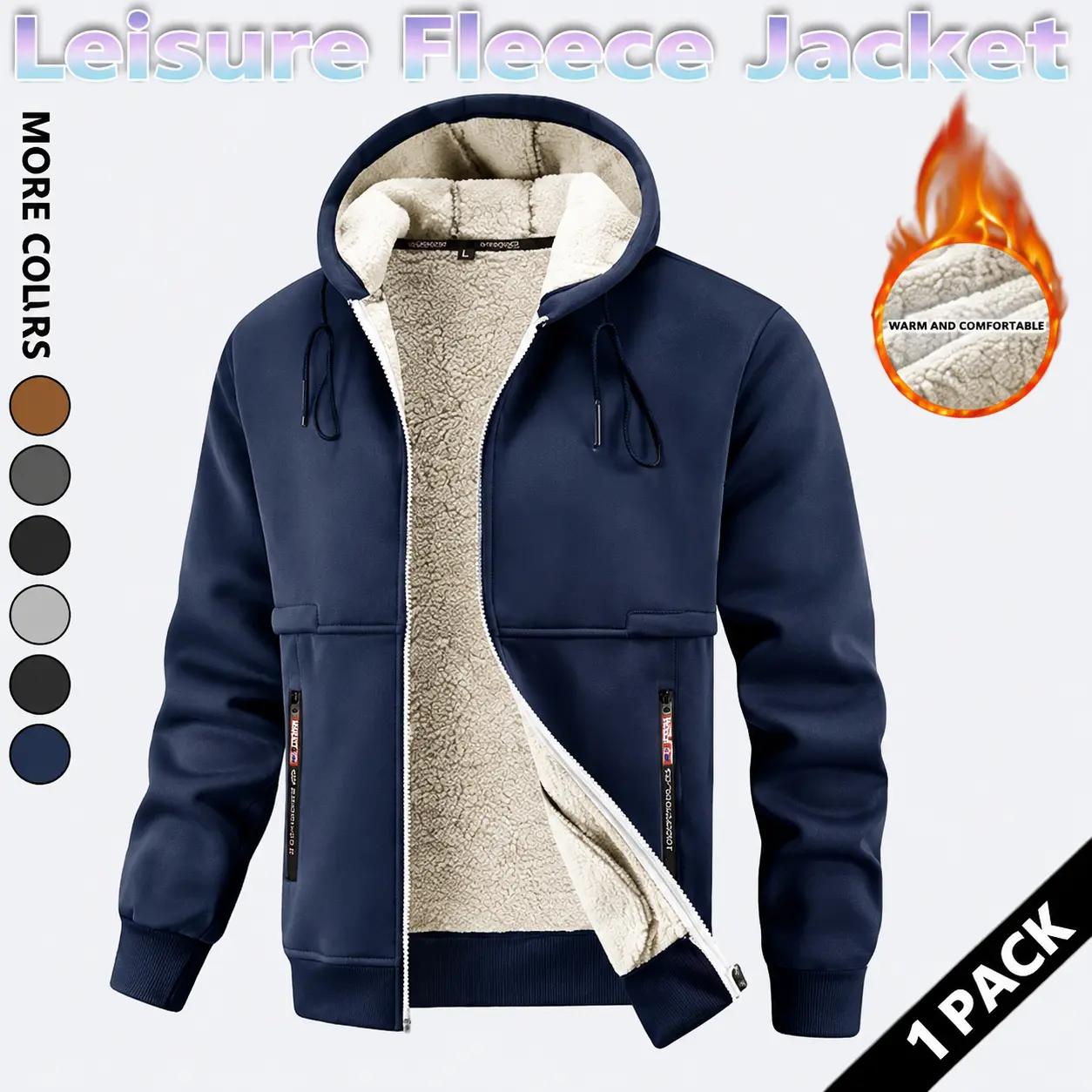 Men's winter hooded jacket, lamb fleece lining, trucker jacket, multi-pocket casual lapel men's top, cotton fleece long sleeve, fresh autumn khaki and beige jacket, outdoor casualPlease check the size chart before purchasing.SpringStatements