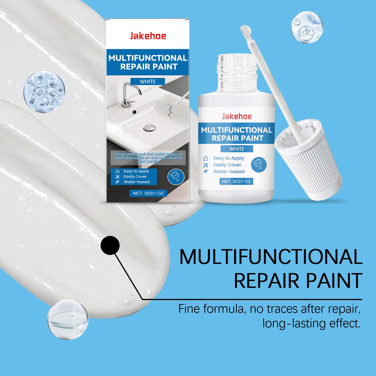 White Touch Up Paint, Furniture Cabinets Wall PaintPen, Multi-Surface Touch Up Pen, Quick-Dry White Porcelain Paint for Scratches and Spots on Dresser, Door, Floor, Appliance and Bathtub