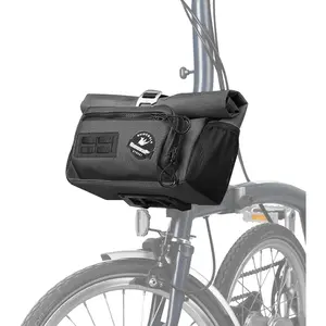 Handlebar Bag for Brompton Folding  Quick Release  Front Bag with  Strap Rain Cover for Urban Cycling