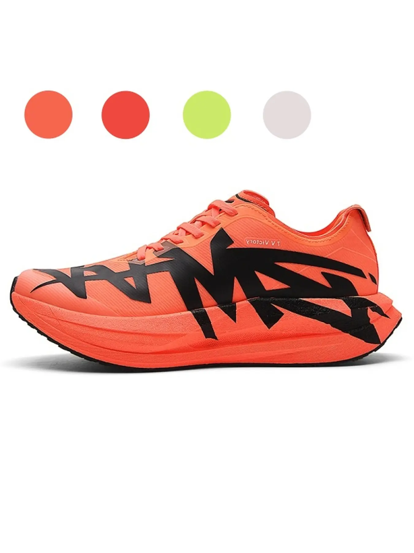 Women's Orange Black Breathable Sporty Running Sneakers Shock Absorption Sole Lightweight Non Slip Wear Resistant for Marathon Training Daily Jogging Casual Wear