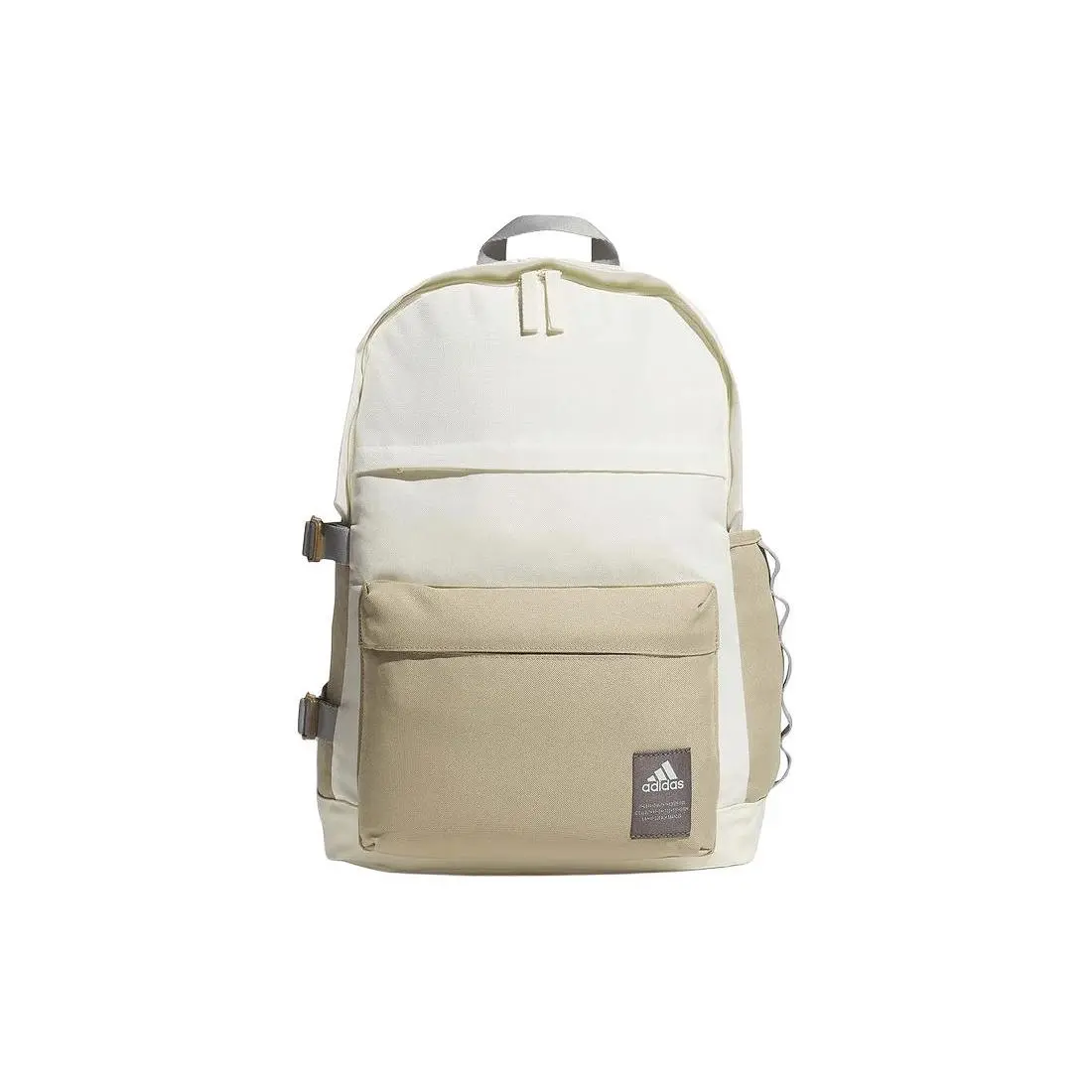 Adidas Recycled Material Backpack for Men and Women, Minimalist Beige Style