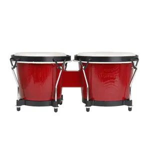 4-Inch and 5-Inch Abs Plastic Mini Bongo Drum with Integrated Hand Percussion, Portable Drum Set for Beginners and Professionals
