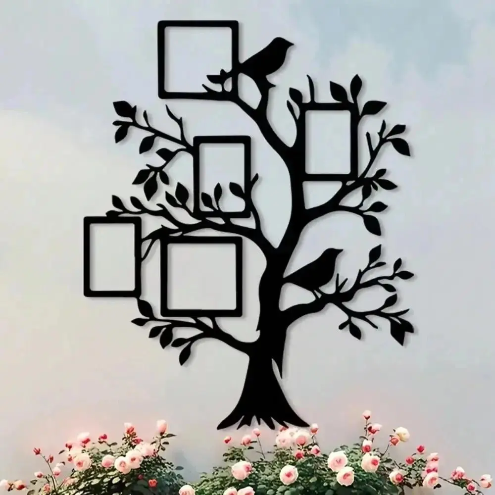 Retro Metal Tree Wall Art Abstract Iron Art Home Outdoor Wall Hanging Decor Artwork