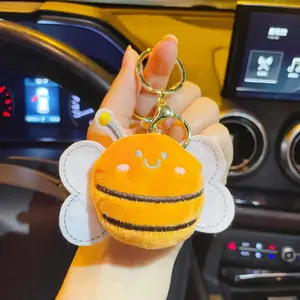 Acrylic Keychain Charm, Cute Smiling Bee Dress-Shaped Costume Accessory for Party or Daily Wear, Small and Lightweight, 1 Piece Random Color
