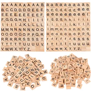 100 Pcs Wooden Alphabet & Number Blocks | Educational Learning Toys for Kids | Perfect for Crafts, Gifts & Party Decor