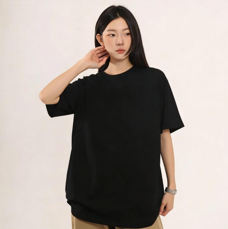 Geometric patchwork pattern, abstract and stylish, represents a playful and avant-garde style. This casual T-shirt adds a unique charm to your wardrobe