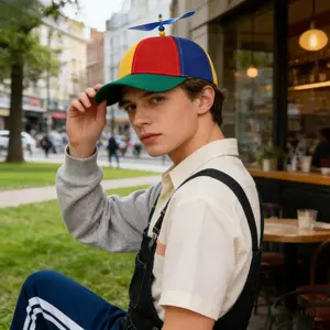 2026 Funny Spinning Propeller Baseball Cap – Colorful Adjustable Helicopter Novelty Snapback Hat For Kids And Adults, Playful Trendy Headwear Perfect For Holiday Festivals, Funny Gift Giving And Casual Outdoor Entertainment Activities