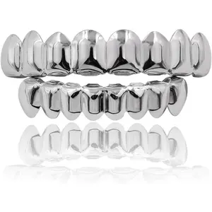 Tooth Cap Gap Grillz for Men - Diamond 14K Gold/Silver Plated Iced Out Single Teeth Grills for Hip Hop Rapper Costume