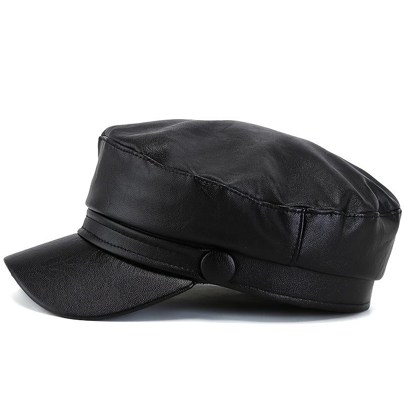 1 Women's PU Leather Navy Beret