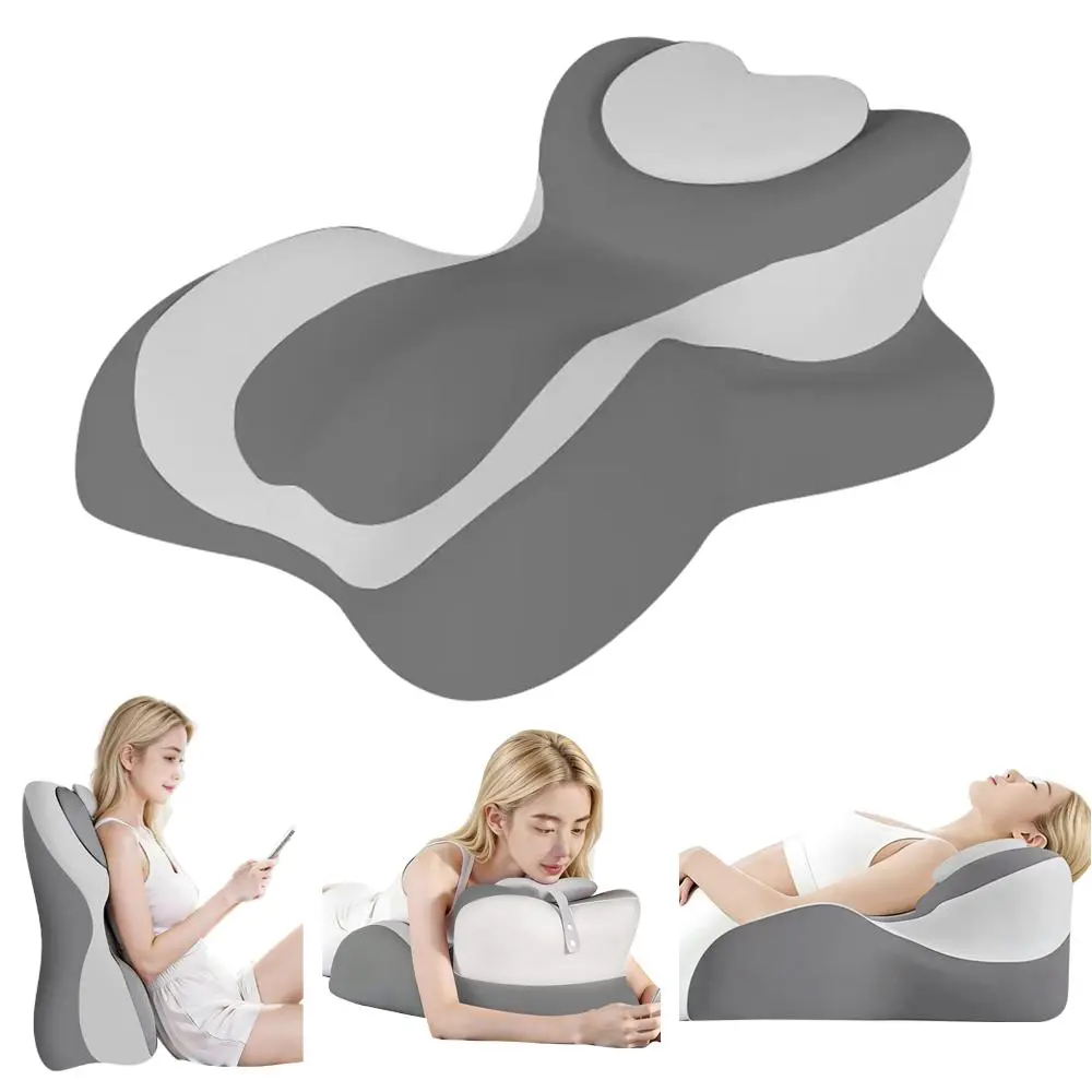 Ergonomic Reading Pillow, Memory Foam Wedge Pillow, Adjustable Neck Pillows, Multi-Positional Support Cushion for Stomach Sleepers and Sedentary,Ergonomic Breathable Memory Foam  Cushion