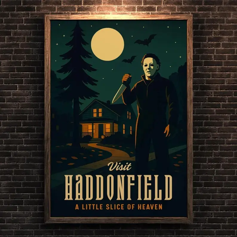 Michael Myers Halloween Poster: Haddonfield Horror Gift Art Print, Dorm Room Poster