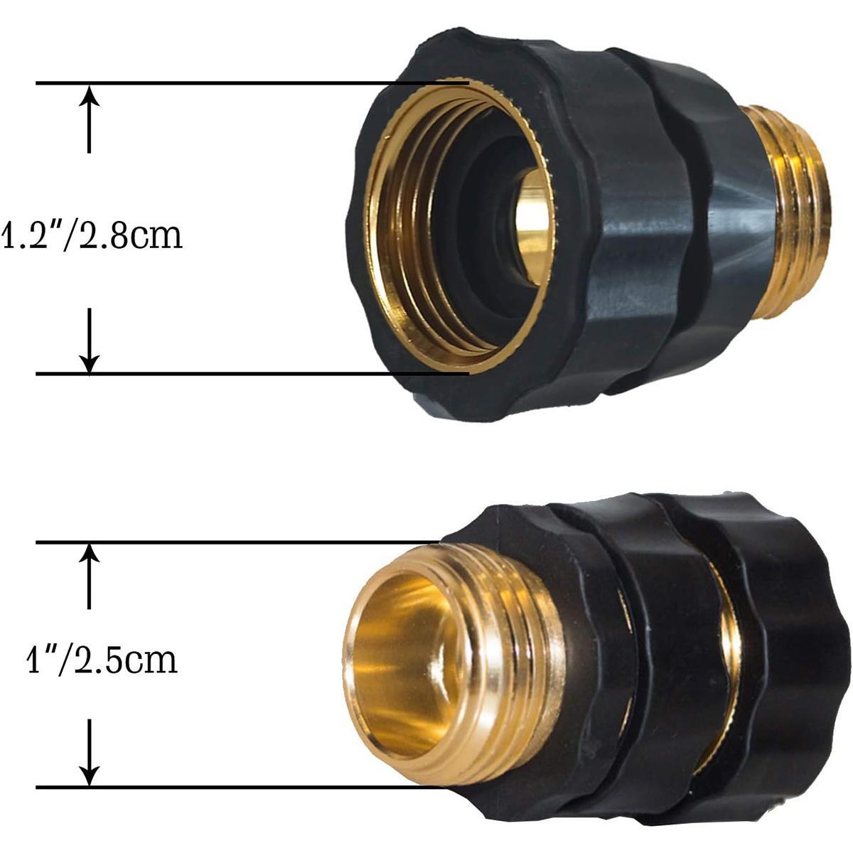 Garden Hose Quick Connectors 3/4-Inch Male and Female, 4-6 Set Plastic+Aluminum Outdoor Tool Accessory, Leak Proof Seal, Easy Connection Lawn Care Item, Mother&rsquo;s Day Gift, summerwins