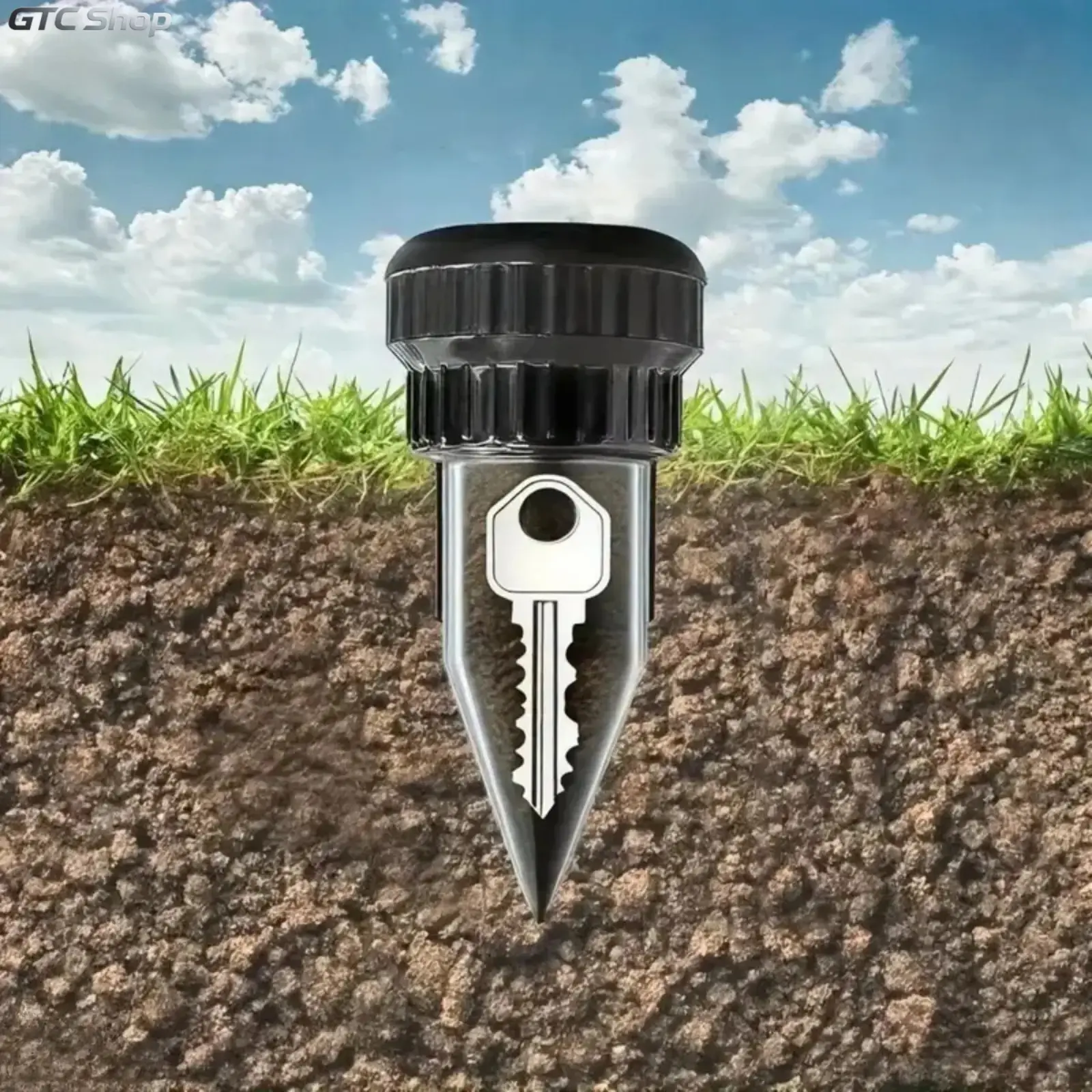 Realistic Underground Spike Garden Key Hider, Durable High Quality Plastic Hidden Key Storage Safe, Easy Insert Lawn Decorative Key Holder, Weatherproof Outdoor Security Accessory For Backyard, Garden And Patio Spare Key Storing homedecor