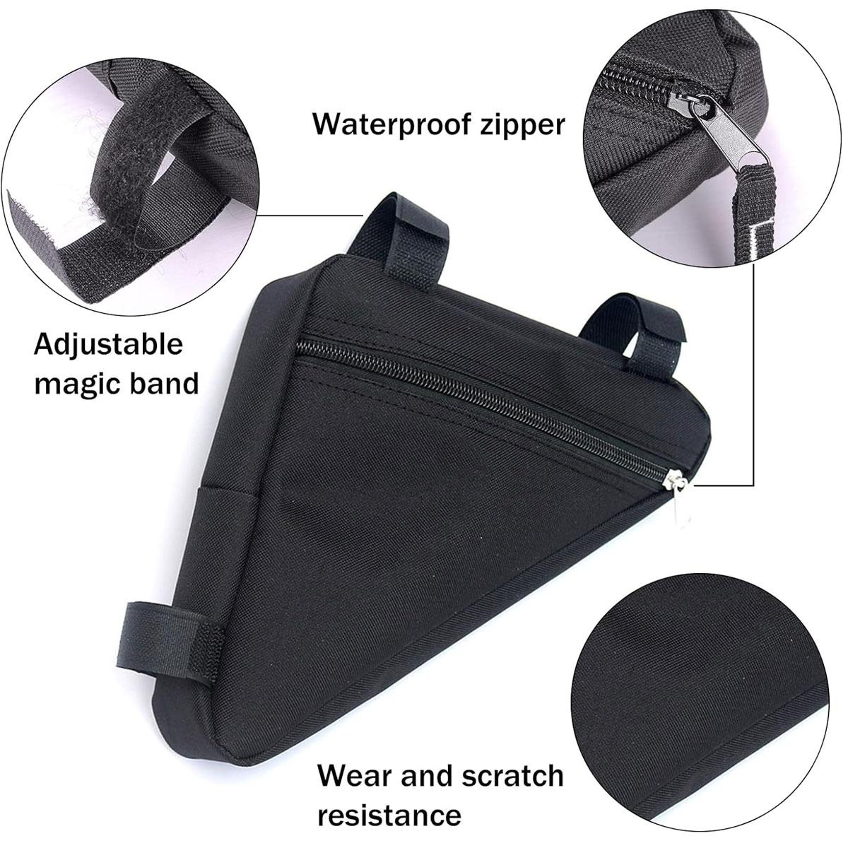 Mountain Bike Triangular Bag Bicycle Front Frame Handle Handbag Phone Bag Flashlight Bag Road Bike Triangular Bag Waterproof Bag