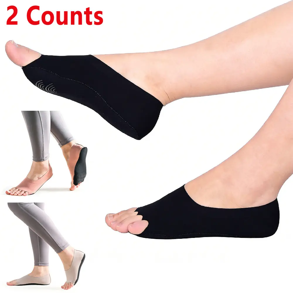 1 Pair Women Toeless Yoga Socks, Non Slip Grip Socks for Pilates, Ballet, Dance, Home Workout & Training