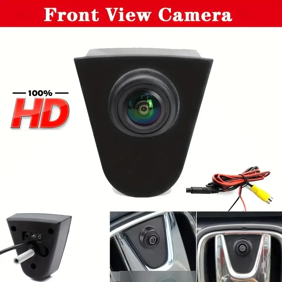 Honda High-End Front Camera, Ccd HD Sensor, 170° Wide Angle, Night Vision, Clear Image in Rain, Abs Enclosure, Car Camera