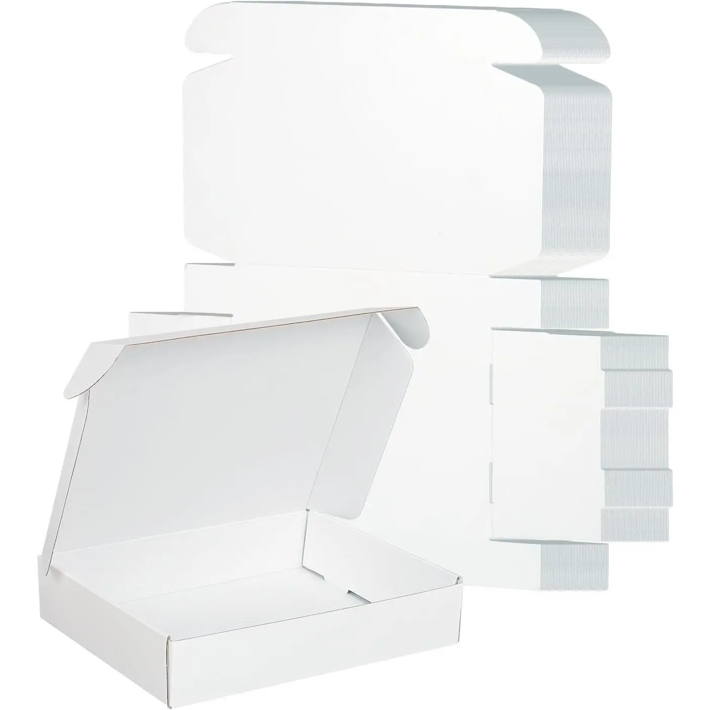 10x8x2 Shipping Boxes, 40 Pack White Mailer Boxes for Small Business, Medium Corrugated Cardboard Boxes for Mailing & Shipping