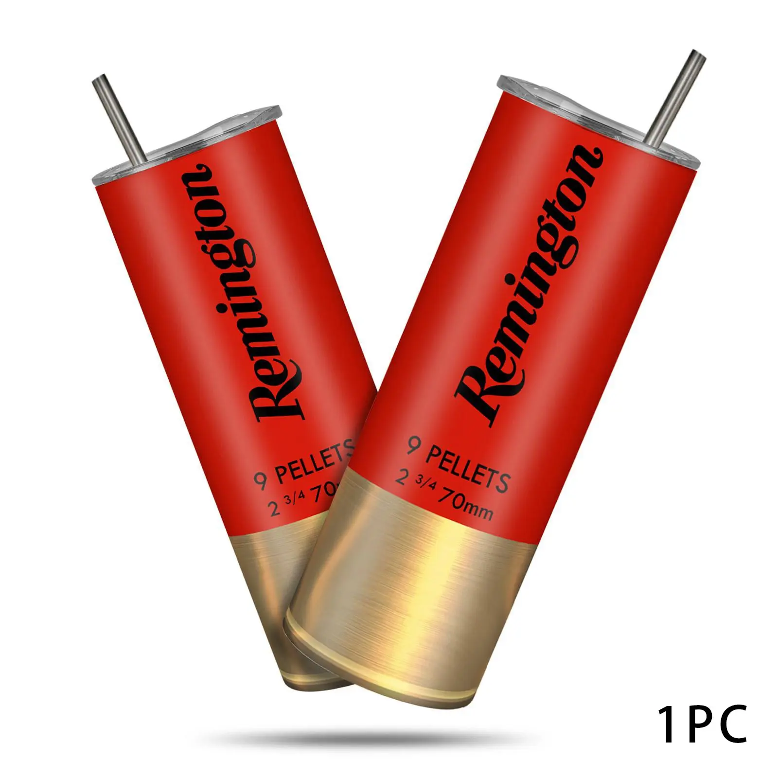 20oz Shotgun Shell Tumbler, 1 Count Insulated Travel Coffee Mug with Lid, Funny Gifts, Unique Gifts for Men, Women, Birthday Gift, Drinkware