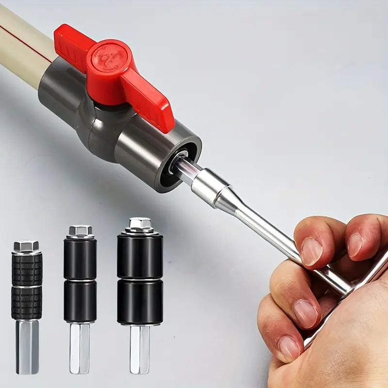 Professional Stainless Steel Hot Melt Plug T-Handle Kit - Screw, Expansion Head Pipe Plug Tool Set for Quick Pipe Repair, Home Renovation