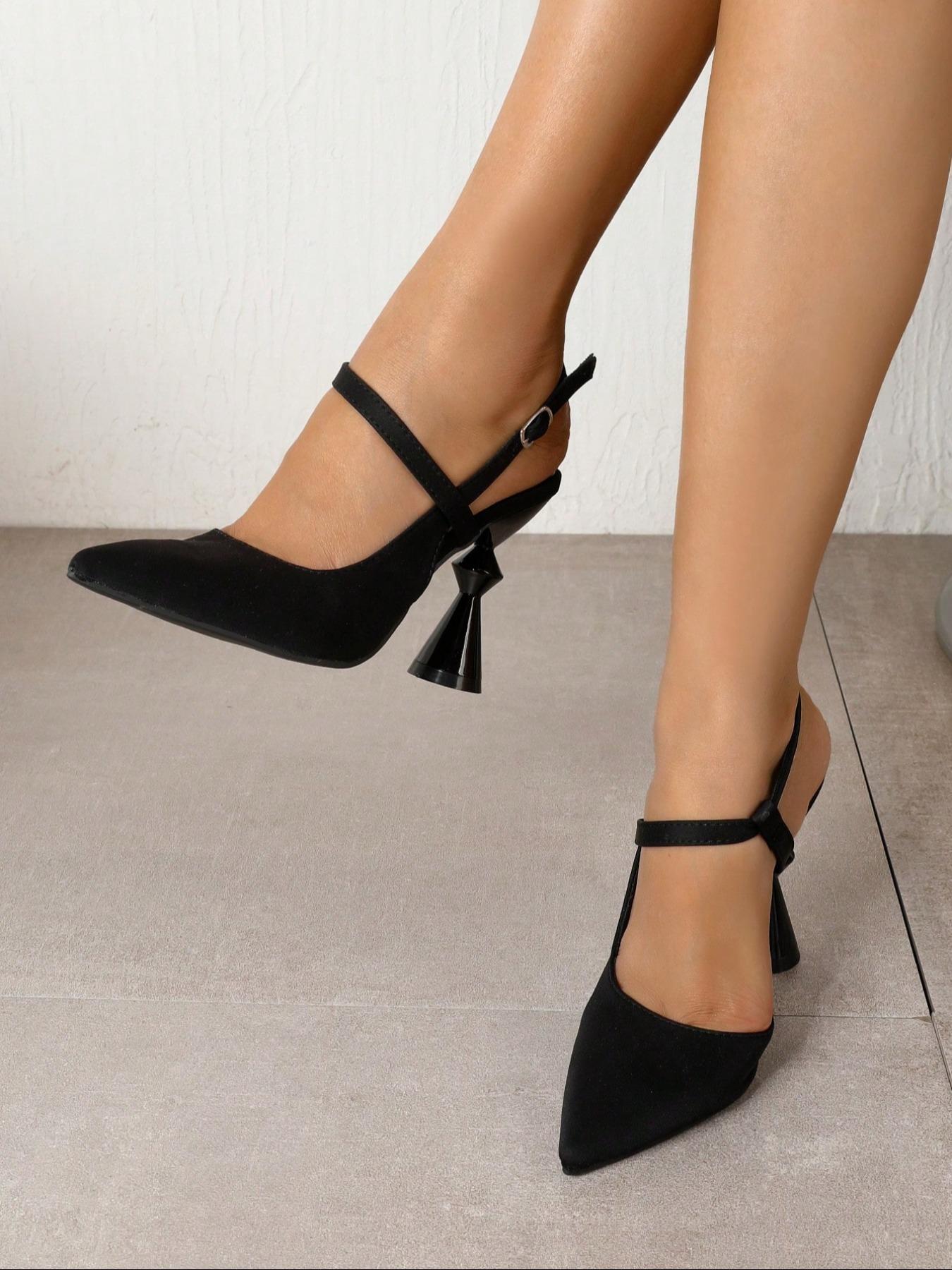 Women's Fashionable Pointed Toe Decorative High Heel Shoes, Elegant Solid Color Stiletto Heels for Party, Daily Clothing Decor, Barefoot Shoes for Women & Girls