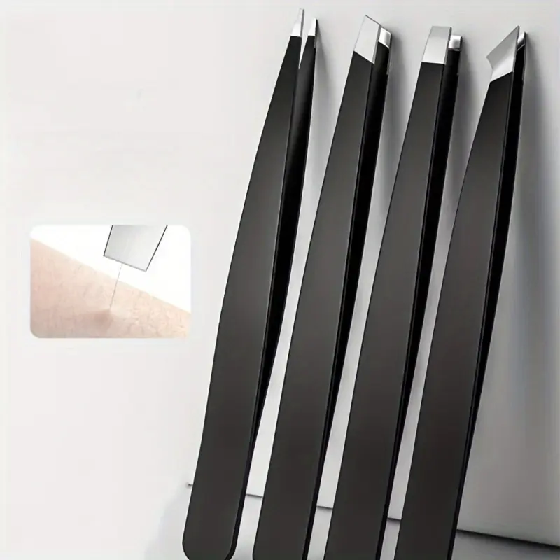 4 pieces/set of hair removal tweezers, beard plucking tweezers, eyebrow trimming clips, holiday gifts