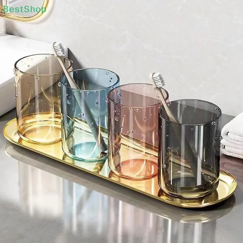 Ins Style Plastic Mouthwash Cup Toothbrush Cup Transparent Household cups